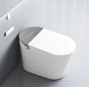 2024新デザインバスルームワンピース電気ビデインテリジェントトイレ自動スマートトイレリモコン付き