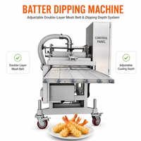 Machine d'enrobage automatique par immersion pour la production de panure de tempura pour filets de poulet sur ligne de production en usine agroalimentaire