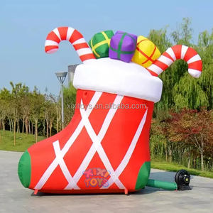 XIXI TOYS Zapatos Navideños Inflables Gigantes para Exteriores de 4m de Alto, Botas de Regalo de Navidad con Impresión Digital y 3 Años de Garantía - Product Image 2