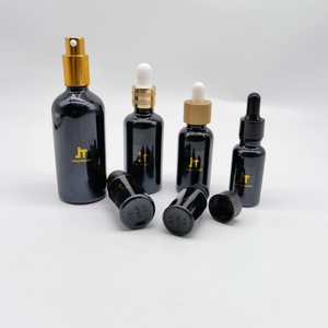 Botella de Vidrio Negra para Aceite Cosmético de 5ml, 10ml, 15ml, 20ml, 30ml, 50ml, 100ml, con Tapón Cuentagotas Personalizable - Product Image 5