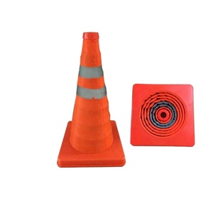 Night Time Roadside Emergency Use Multipurpose Pop-Up Collapsible Safety Traffic Cone with LED Light - Product Image 1
