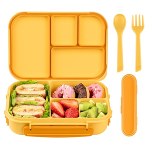 Boîte à lunch bento personnalisée avec logo, compartiments étanches, vente en gros, OEM ODM, récipient alimentaire réutilisable avec emballage à marque privée - Product Image 1