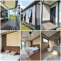 Villa préfabriquée extensible à double aile avec cuisine et salle de bain complètes pour projets de complexes hôteliers à l'étranger
