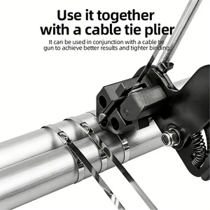 Fascetta stringicavo in acciaio inox 304 4.6*300 autobloccante con fibbia a sfera in <span class=keywords><strong>metallo</strong></span> - Product Image 3