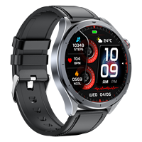 Reloj Inteligente OEM con ECG, Monitor de Frecuencia Cardíaca, Presión Arterial y Sueño, Pantalla TFT de 1.53 Pulgadas, Correa de Silicona, Asistente de Voz con IA, IP68