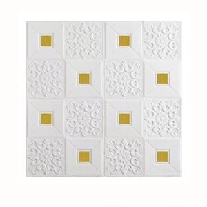 Autocollants muraux 3D autocollants en PVC à motif de briques, décoration de la maison, amovibles, réutilisables, rectangulaires, emballage en une seule pièce - Product Image 5