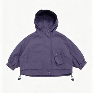 Nouvelle veste à capuche unisexe pour enfants 2026 - Manteau coupe-vent minimaliste avec poches fonctionnelles pour le printemps et l'automne - Product Image 1