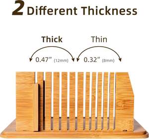 Recipiente de almacenamiento de pan de metal con tapa de tabla de cortar Caja de pan con rebanador de pan de Bambú - Product Image 4