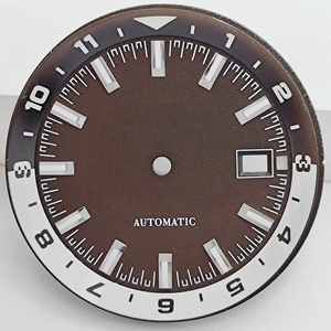Cadran de montre de 36,5 mm compatible avec le mouvement NH35, logo personnalisé, cadran de montre mécanique en laiton - Product Image 6