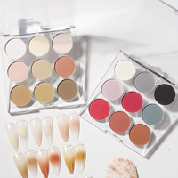 Newby 9 pièces/ensemble Poudre à ongles magique effet miroir pigmentée dégradée, mélange de couleurs, excellent effet d'art des ongles pour la décoration des ongles en DIY