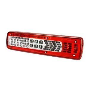 Luz trasera de camión rojo + blanco + ámbar impermeable parada inversa lámpara de señal de giro para Volvo camión de servicio pesado camioneta coche VAN