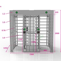 Système de portails automatiques avec lecteur facial en acier inoxydable 304 pour usage extérieur, tourniquet pleine hauteur