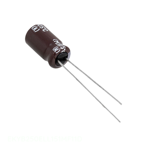 ตัวเก็บประจุแบบ Through Hole รุ่น EKYB250ELL151MF11D 150 ยูเอฟ อลูมิเนียม 150UF 20% 25V แบบ Radial TH - Product Image 1