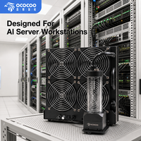 OCOCOO FC09-A240S Externes Integriertes Flüssigkeitskühlungs-Kit AIO Wasserkühlungssystem mit Pumpe und Reservoir für KI-Server und Workstations