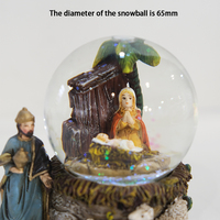 Vente en gros Fait à la main Sainte Famille Nativité Scène Noël Eau Boule à neige
