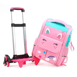 Nueva tendencia, mochila escolar con ruedas, bolsas personalizadas impermeables para niños, mochilas escolares con ruedas para estudiantes para niñas y niños