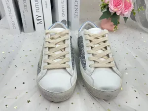 Luxury Designer Genuine Leather Sneakers Retro Flat Lace <b>up</b> Brand Sports Shoe Vintage Unisex Super <b>Star</b> Vulcanized Dirty Shoes - Product Image 4