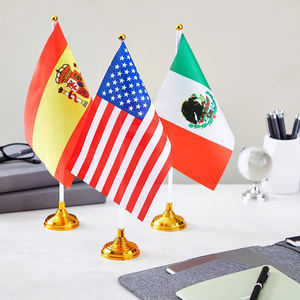 Настольный флаг 14*21 см из полиэстера 100D с цифровой печатью в современном стиле, на подставке, для рекламы и декора - Product Image 6