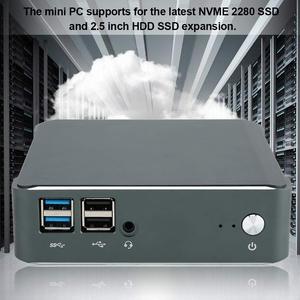 MU01 a prueba de polvo y resistente al agua Mini PC Gaming Zero Noise Fanless Portable Mini PC Con baja potencia y tamaño de bolsillo pequeño enchufe de EE. UU. - Product Image 3