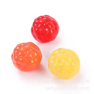Jouet solide pour chien en forme de fruit de la passion TPR, jouet d'entraînement pour la dentition, jouet pour animaux de compagnie durable et résistant à l'usure. - Product Image 1