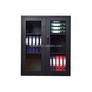 Swing Glass Door tập tin kim loại tài liệu nơi làm việc sử dụng Knock xuống thép Tủ hồ sơ văn phòng lưu trữ tủ nửa chiều cao - Product Image 2