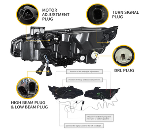 AURON Nueva Lámpara Delantera LED de 32V con Chip de Alto Lumen, Actualización Retrofit de 12V, Iluminación Blanca de 6000K, Faro Rojo 2016-2021 - Product Image 6