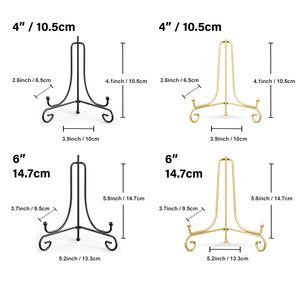Moderno ripiegabile in ferro da tavolo da esposizione Stand Rack pieghevole in metallo supporto staffa per la casa decorazione piastra pezzi d'arte tipo di <span class=keywords><strong>strumenti</strong></span> - Product Image 2