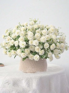 Set di 3 Garofani Artificiali in Seta, Bouquet <span class=keywords><strong>da</strong></span> Sposa, Decorazione per Interni, Centrotavola Autunnale, Riempitivo per Vasi, Decorazione Casa - Product Image 3