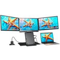 Nouveauté : Moniteur portable 15,3 pouces pour ordinateur portable, extension d'écran quadruple 1200P, écran d'extension Type-C pour les professionnels