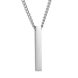 Collier avec pendentif vierge en acier inoxydable 304, plaqué or 18 carats PVD, étanche, gravure laser personnalisée de nom ou logo, bijoux personnalisés - Product Image 6