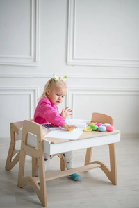 Chaise évolutrice et table d'activités pour enfants, ensembles de meubles pour salle de jeux préscolaire - Product Image 3