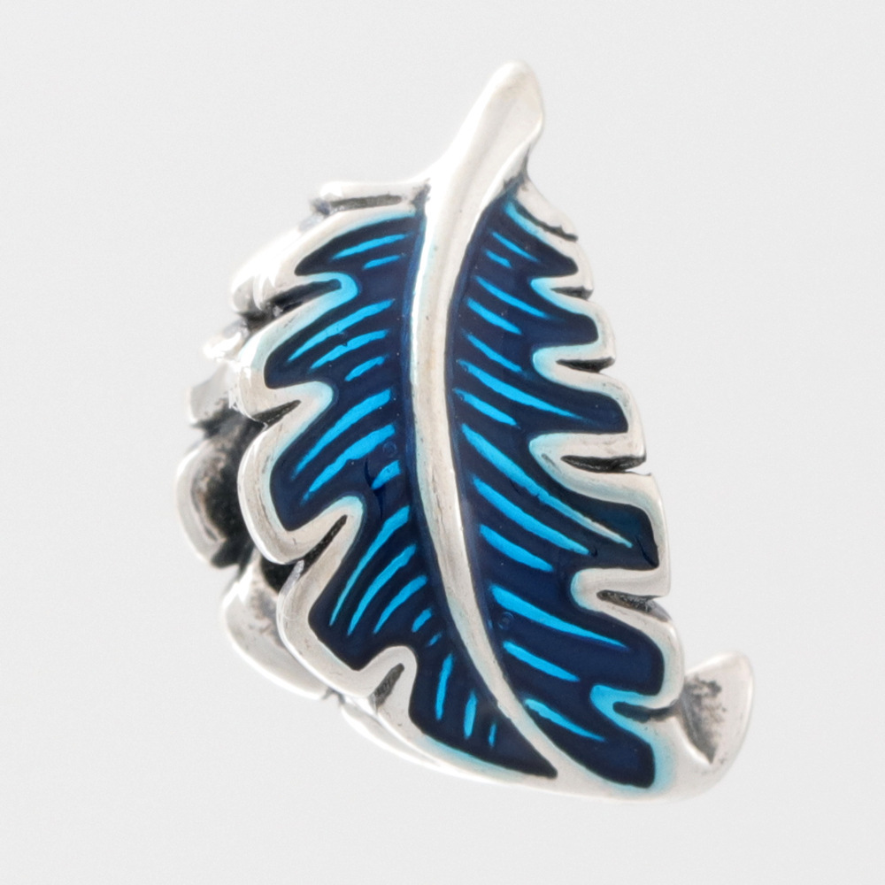 Plumes bouclées bleues