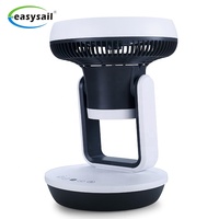 HK Ventilateur de table électrique intelligent de 10 pouces avec oscillation 2D et poignée Contrôle numérique portable à la maison Quatre options de vitesse du vent