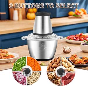 Automatic 300W 2L Multifunctional <b>Vegetable</b> <b>Chopper</b> <b>Electric</b> Stainless Steel Meat Grinder - Product Image 4