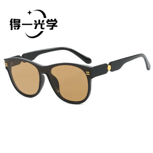 Oval <b>Sunglasses</b> UV400 PC Frame Black Unisex Outdoor Use - Product Image 3
