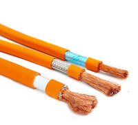 Fabricant de câbles en silicone orange de calibre 10 6 25 50 70 95mm2 de câble de blindage en silicone HV EV pour véhicule électrique automobile
