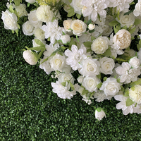 Maßge schneiderte hochwertige Eukalyptus Rose White Green künstliche Blumen wand für Hochzeits-und Valentinstag feiern