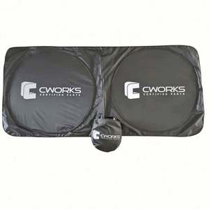 Custom Logo Universal Foldable Double Circle <b>Car</b> Windshield Sunshade - Product Image 2