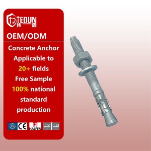 Muestra Gratuita de Anclaje de Cuña Galvanizado en Caliente de Grado 8.8 para Trabajo Pesado ETA, Anclaje de Concreto con Perno Pasante y Clip de Acero Inoxidable - Product Image 3