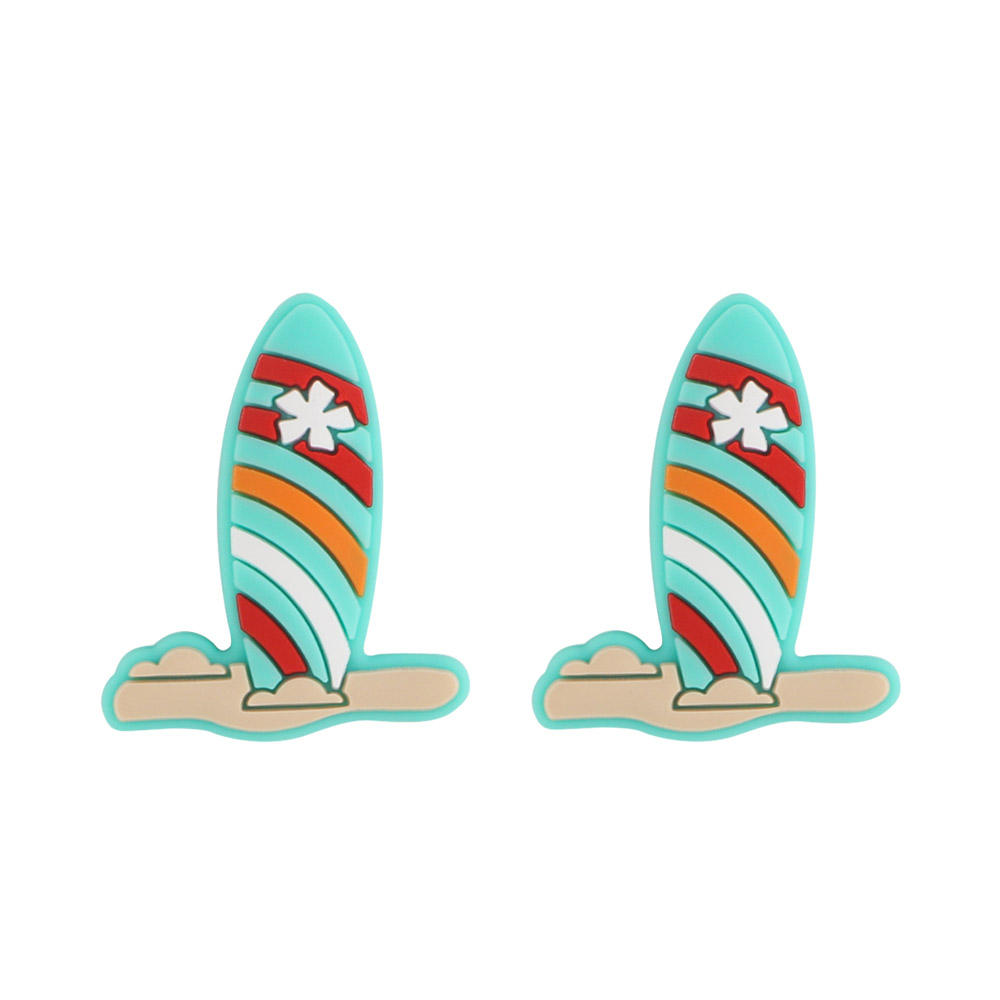 Surfboard Silicone Focal Beads Cyan SA269