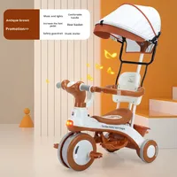Tricycle en plastique pour tout-petits Mishore modèle 531, vente en gros d'usine, pour les enfants de 18 mois à 5 ans, poignée de poussée rotative et réglable