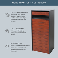 Boîte aux lettres extérieure antivol de grande capacité, en métal durable et imperméable, pour la livraison de colis et de courrier