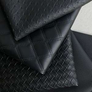 Tela de Tapicería Decorativa Elástica Impermeable de Cuero Sintético de PVC con Patrón de Lichi para Autos, Sofás y Bolsos, Muestra de Fábrica al por Mayor - Product Image 1