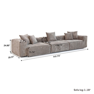 <span class=keywords><strong>Sofás</strong></span> seccionales extra modulares ATUNUS, sofá grande, muebles de sala de estar, juego de <span class=keywords><strong>sofás</strong></span> de tela de pana - Product Image 6