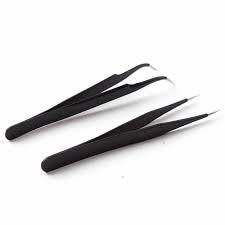 Haut de gamme en acier inoxydable de haute qualité confort de travail portable Unique tête arrondie Volume faux cils Extension pince à épiler pointu - Product Image 3