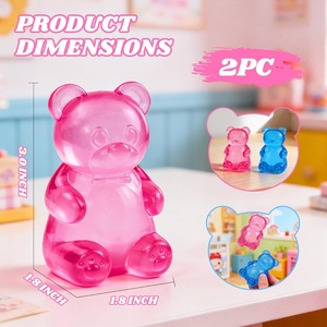 Wholesale Custom Bear <b>Squeeze</b> Maltose Fidget Stress <b>Ball</b> Toys Custom Logo Printed Unisex Transparent Sugar Bear Trend - Product Image 2