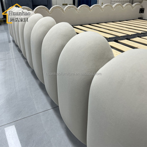 Luxury Home Furniture Designer Bedroom King <strong>Size</strong> <strong>Bed</strong> Upholstered Double Minimalist Fabric <strong>Bed</strong> <strong>Queen</strong> <strong>Size</strong> <strong>Bed</strong> <strong>Frame</strong> for Villa - Product Image 6