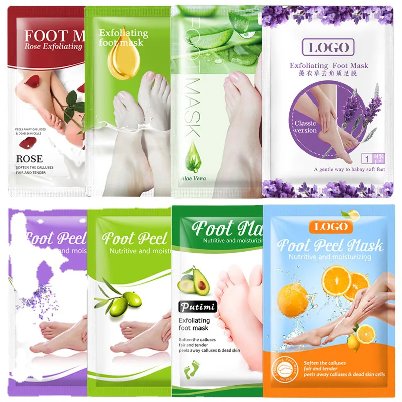 Direct Factory Skin Care Lavender Foot Mask Cream Peeling Moisturizing Natural Exfoliating Foot Peel strawberry Foot Mask