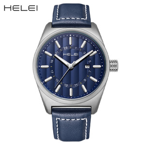 นาฬิกาควอตซ์ผู้ชายหนังแท้กันน้ำได้แบรนด์ helei <span class=keywords><strong>ดาบ</strong></span>สีดำใหม่ร้านค้าออฟไลน์สินค้าสุดฮอต - Product Image 6