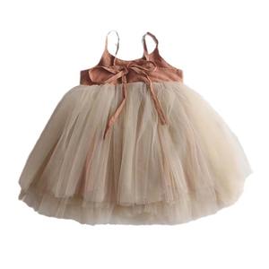 Vestito estivo da bambina con lacci in garza per bambini vestito da principessa dolce - Product Image 1